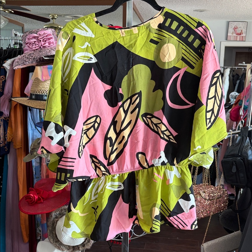 Sweet Rain Multicolor Abstract Kimono Top - Picture 5 of 5